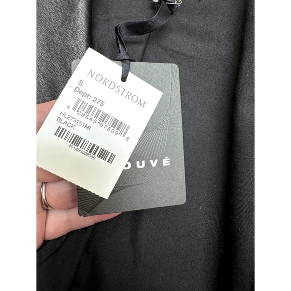 Nordstrom Trouve NWT Lanbskin Leather Bomber-Style Jacket Stretch Insert Small - Picture 12 of 16